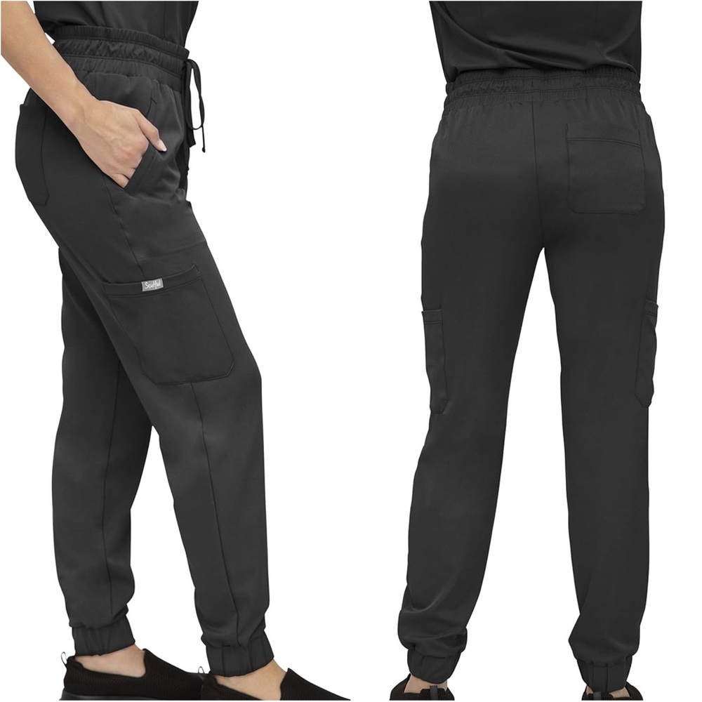 Soulful Jogger Pant 5 Pocket Mid-Rise Fit Stylish Medical Scrub Pant XL